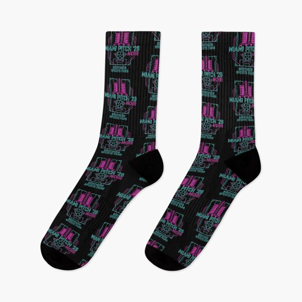 Item preview, Miami Pitch '26 Noir: Neon Art Deco Soccer Design designed and sold by FitEnvy.