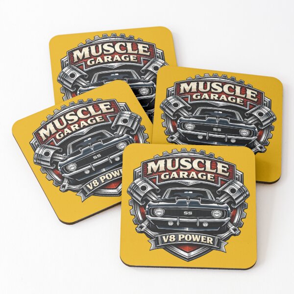 Item preview, Muscle Garage V8 Power Classic Muscle Car designed and sold by Retro Arabica.