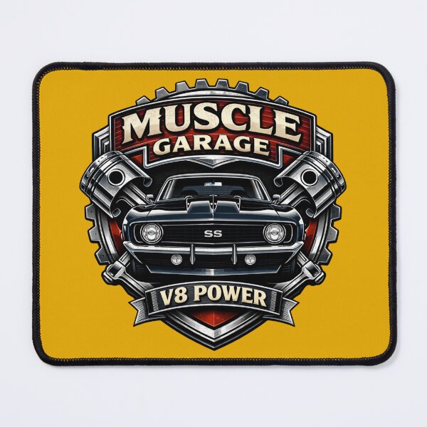 Item preview, Muscle Garage V8 Power Classic Muscle Car designed and sold by Retro Arabica.