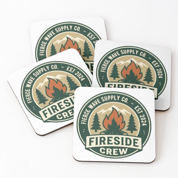 Item preview, Fireside Crew Vintage Camping Badge – Campfire Sticker, Outdoor Adventure Shirt, Camper Gift designed and sold by Fierce Wave Supply Co..