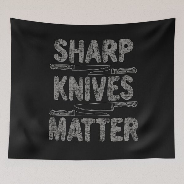 Item preview, Sharp knives matter worn letters designed and sold by Shedronpanda.