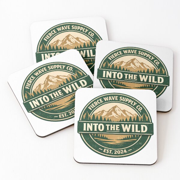Item preview, Into the Wild Vintage Camping Badge – Mountain Adventure Sticker, Outdoor Shirt, Nature Lover Gift designed and sold by Fierce Wave Supply Co..