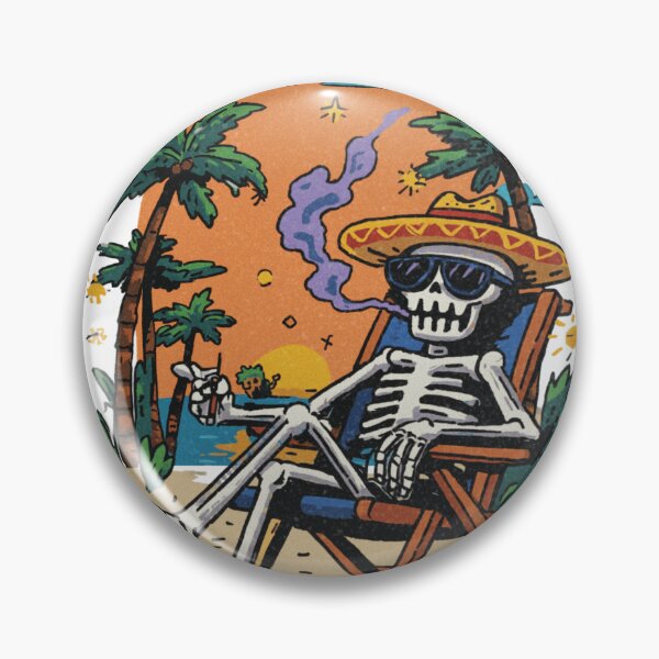 Item preview, Chillin To The Bone Funny Skeleton Beach Summer Design  designed and sold by Region.