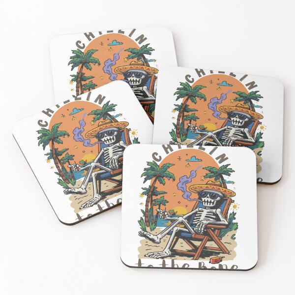 Item preview, Chillin To The Bone Funny Skeleton Beach Summer Design  designed and sold by Region.