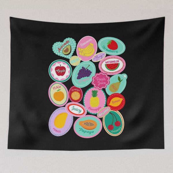 Item preview, Fruit festival colorful stickers avocado banana designed and sold by Shedronpanda.
