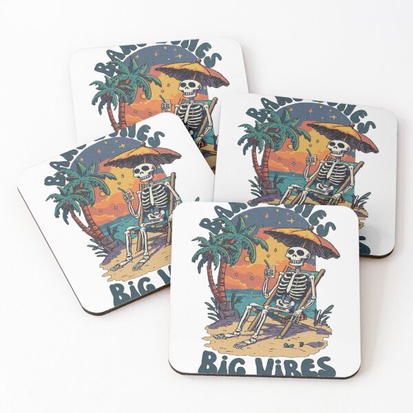 Item preview, Bare Bones Big Vibes Funny Skeleton Beach Summer Retro Design  designed and sold by Region.