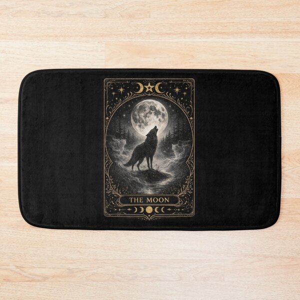 Item preview, The Moon - Wolf Pack - Tarot Card designed and sold by Coral Surprise Studio | Playful & Dreamy Designs.