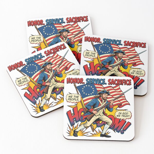 Item preview, Dynamic Minuteman Soldier Patriotic Charge designed and sold by chattsuede.