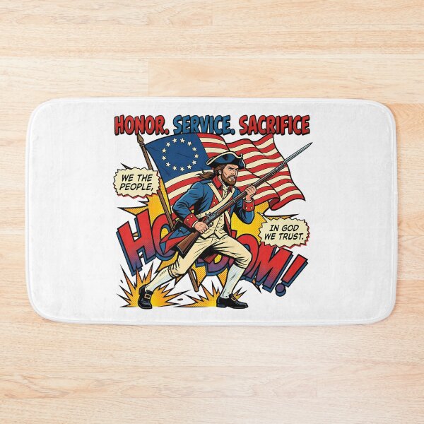 Item preview, Dynamic Minuteman Soldier Patriotic Charge designed and sold by chattsuede.
