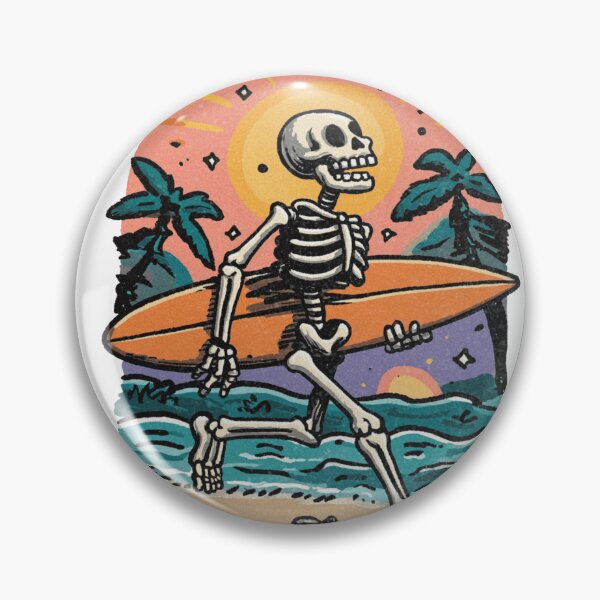 Item preview, Stay Cool Stay Dead Funny Skeleton Surfing Retro Summer Beach Design designed and sold by Region.