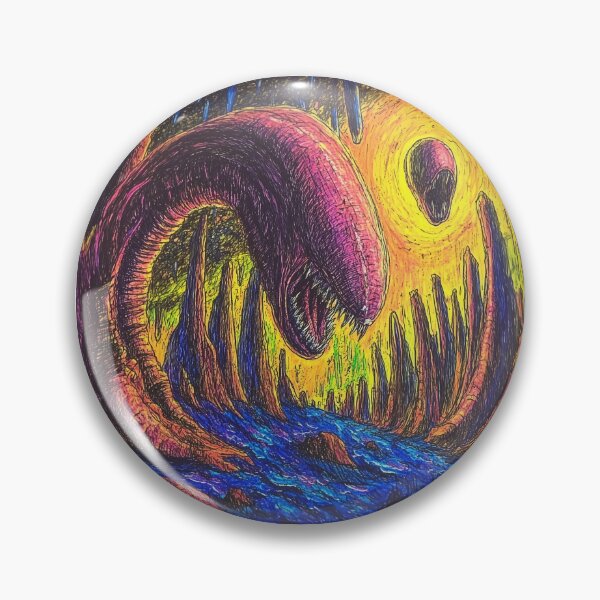 Item preview, Neon Worm Ocean – Omega Days Horror designed and sold by TechDreamscapes.