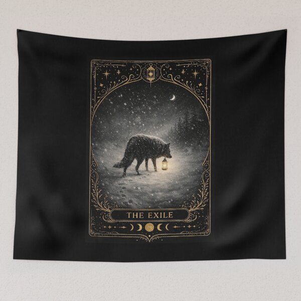 Item preview, The Exile - Wolf Pack - Tarot Card designed and sold by Coral Surprise Studio | Playful & Dreamy Designs.
