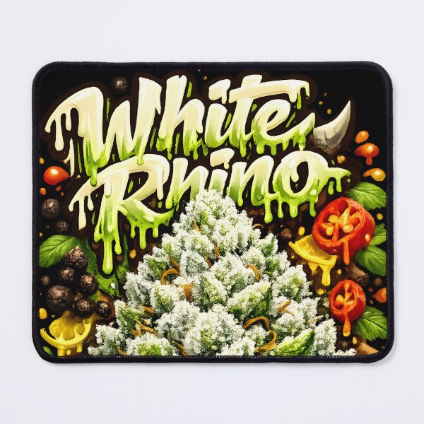 Item preview, White Rhino Graffiti Art Print | Thick Resin Heavy Hitter Bud Typography | Classic Indica 420 designed and sold by WAUZ.