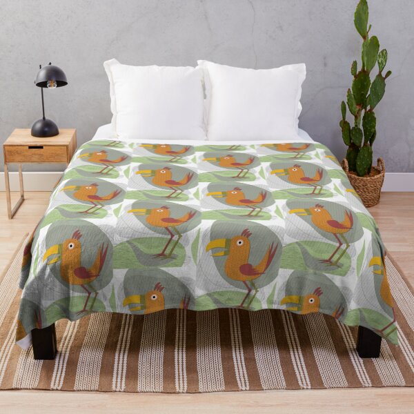 Item preview, exotic bird with big beak, decorative geometric style illustration designed and sold by Mevissart.