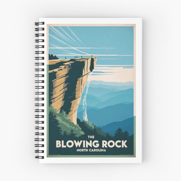 Item preview, Blowing Rock NC Retro Blue Ridge Mountain Vista Art Print designed and sold by bobparduephoto.