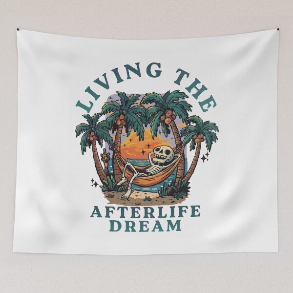 Item preview, Living The Afterlife Dream Funny Skeleton designed and sold by Region.