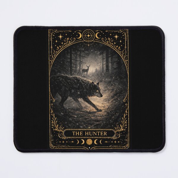 Item preview, The Hunter - Wolf Pack - Tarot Card designed and sold by Coral Surprise Studio | Playful & Dreamy Designs.