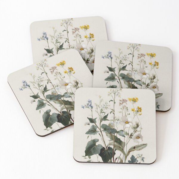 Item preview, Vintage Wildflower Bouquet with Lush Green Leaves & White Daisies designed and sold by EK-World.