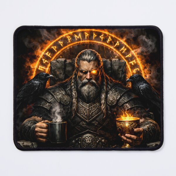 Item preview, Odin Runs on Coffee – Viking Norse Mythology Coffee designed and sold by Runes & Embers .