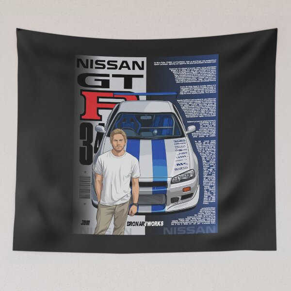 Item preview, Skyline R34 Twin Turbo Legend – Street Racing Icon designed and sold by BronArtworks.