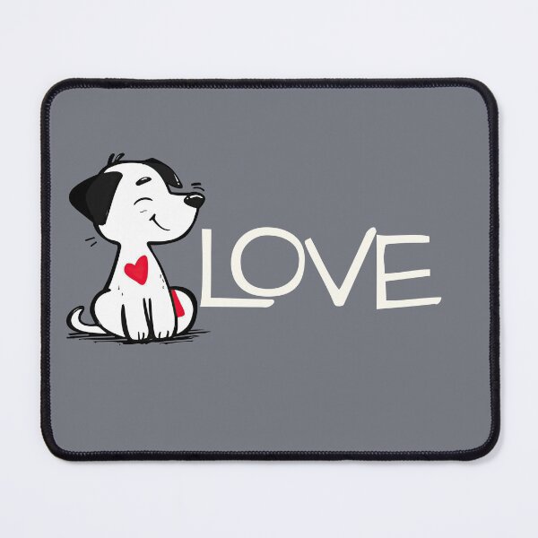 Item preview, Simply Love Puppy – Cute Cartoon Dog With Heart Patch designed and sold by Teacuppupdesign.