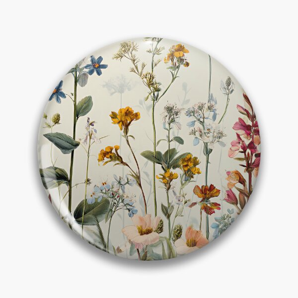 Item preview, Vintage Tall Meadow Wildflower Bouquet with Blue Spires & Red Blooms designed and sold by EK-World.