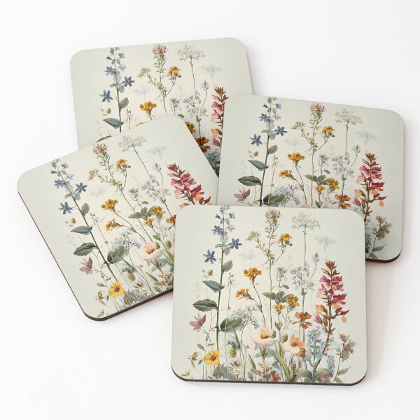 Item preview, Vintage Tall Meadow Wildflower Bouquet with Blue Spires & Red Blooms designed and sold by EK-World.