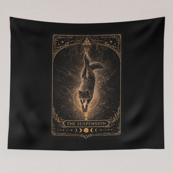 Item preview, The Suspension (The Hanged Man) - Wolf Pack - Tarot Card designed and sold by Coral Surprise Studio | Playful & Dreamy Designs.