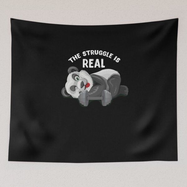 Item preview, Cute Panda Body Builder Struggle is Real designed and sold by TomGiantDesigns.