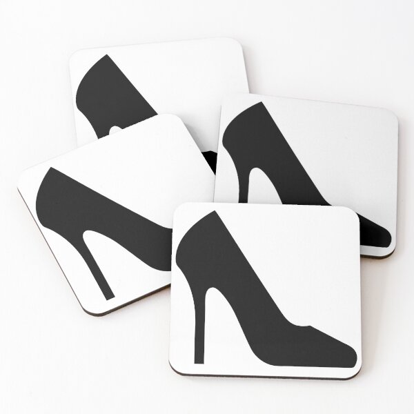 Item preview, Elegant Black High Heel Pump Shoe Silhouette Icon designed and sold by Creative88Art.
