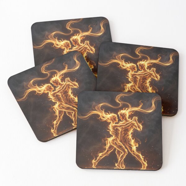 Item preview, Eternal Flame Dancing Couple Fire Art designed and sold by MakarenaCreate.