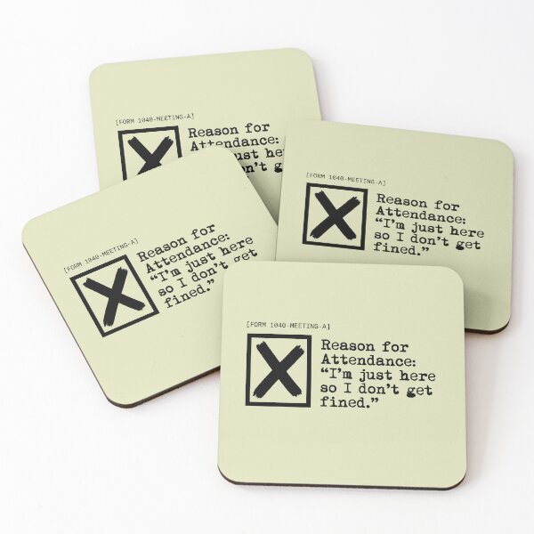Item preview, Funny Office Meeting Attendance Quote Retro designed and sold by GrafTeesLab.