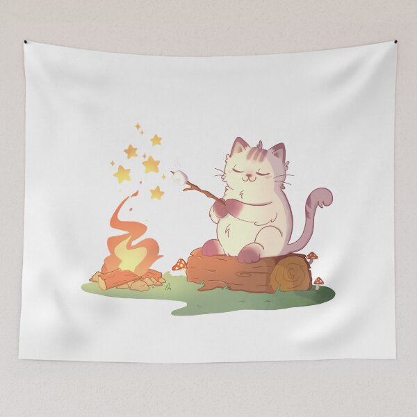 Item preview, Cat at summer camp designed and sold by Rojasole.