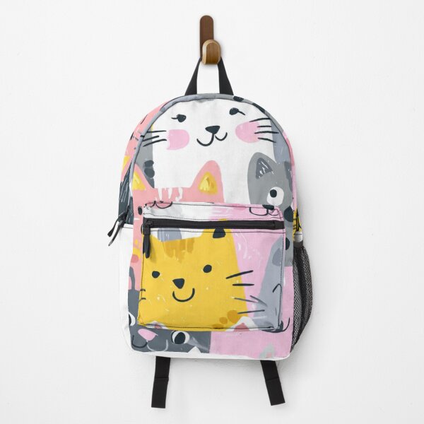 Item preview, Colorful Cute Cats Pattern Illustration designed and sold by Moody Vibes Studio.