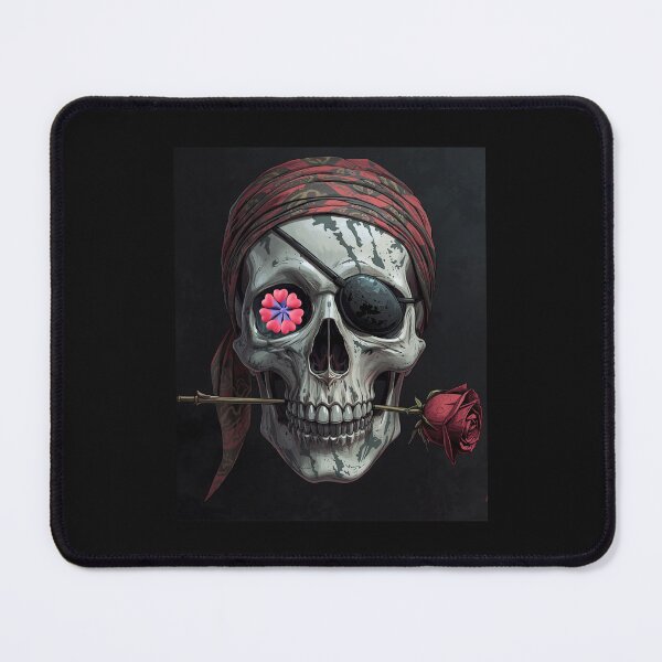 Item preview, Pirate skull with a rose designed and sold by Julitasells.