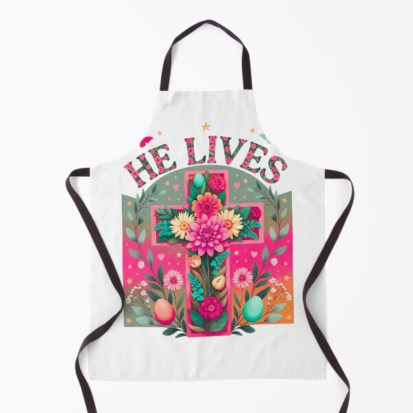 Item preview, He Lives Floral Cross & Butterflies Spring Art designed and sold by LazyScreations.
