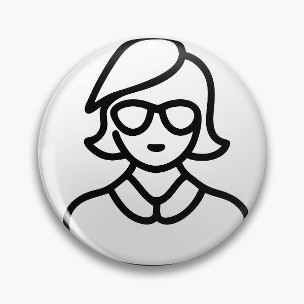 Item preview, Minimalist Female User Avatar with Glasses Line Icon designed and sold by Creative88Art.