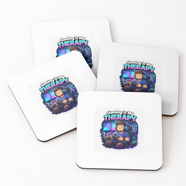 Item preview, Gaming is My Therapy Funny Gamer Sticker | Relaxing Gaming Meme Cartoon Design designed and sold by NexArtify.