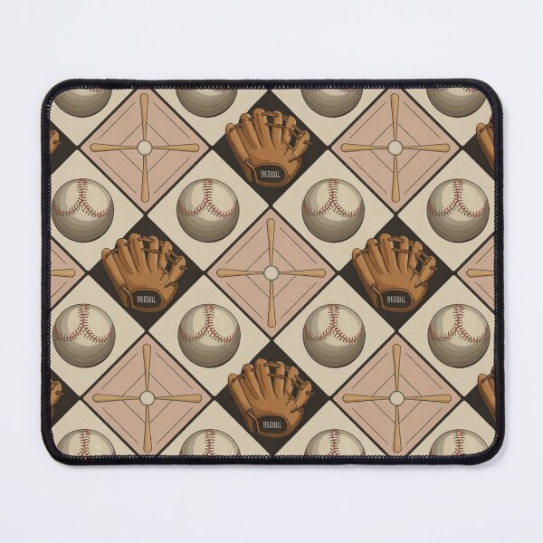 Item preview, Baseball Diamond Seamless Pattern – Bats, Gloves & Baseballs designed and sold by Midnight Veil Designs.