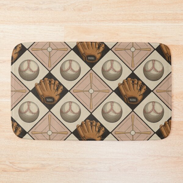 Item preview, Baseball Diamond Seamless Pattern – Bats, Gloves & Baseballs designed and sold by Midnight Veil Designs.