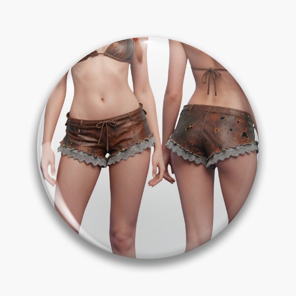 Item preview, A woman in a bikini and shorts standing on transparent background designed and sold by Creative88Art.