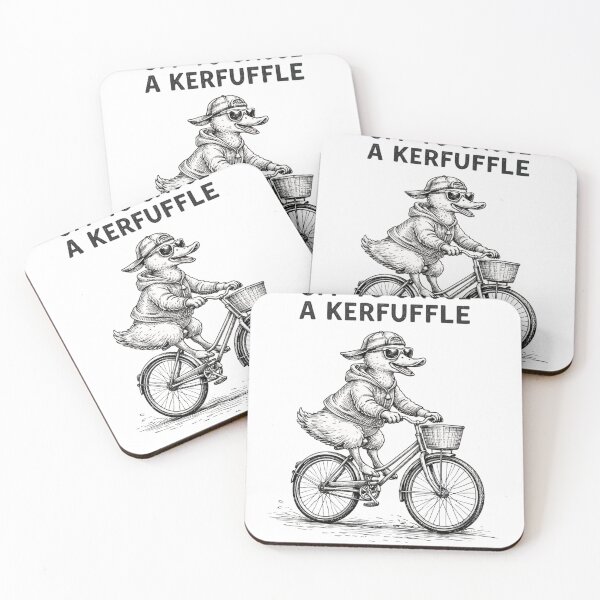Item preview, Funny Duck with suncalasss lovers Riding Bicycle Off To Cause A Kerfuffle Minimal Line Art Cartoon Animal Humor designed and sold by bilal sibgui.