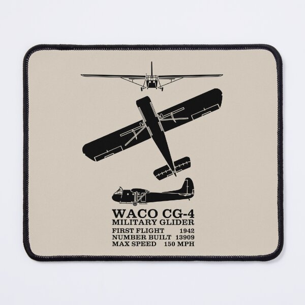 Item preview, Waco CG-4 Military Glider WW2 Silhouettes Infographic designed and sold by MilitaryMart.