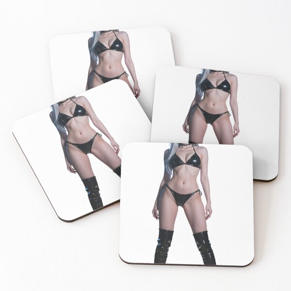 Item preview, A woman in black lingerie on transparent background designed and sold by Creative88Art.