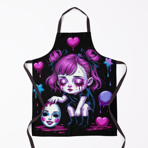Item preview, Pastel Goth Crying Doll With Creepy Mask Meltdown designed and sold by Amanda's Factory.
