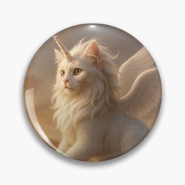 Item preview, Unicorn Winged Cat (Alicat) | Fantasy Angel Kitten Art Magical White Cat Illustration designed and sold by FantasyHybrids.