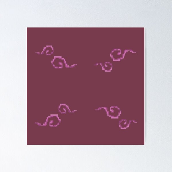 Item preview, Waves on red background. Pixel art. designed and sold by YaroshMaria.