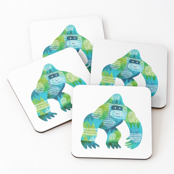 Item preview, Boho Geometric Gorilla – Modern Tribal Animal Illustration designed and sold by olenapetol.
