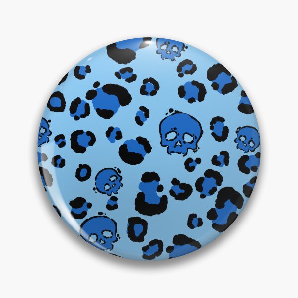 Item preview, Skull Leopard Print (Blue Version) designed and sold by JanGrackle.