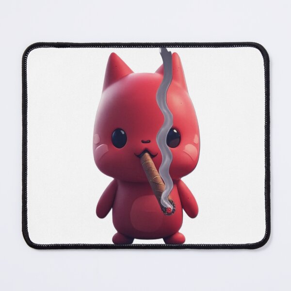 Item preview, Red Smoking Cat Devil: Cool Mascot Design designed and sold by Mido-artister.